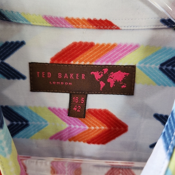 Ted Baker London Mens Long Sleeve Button Front Shirt Size 16.5/42 Light Blue - Picture 5 of 7